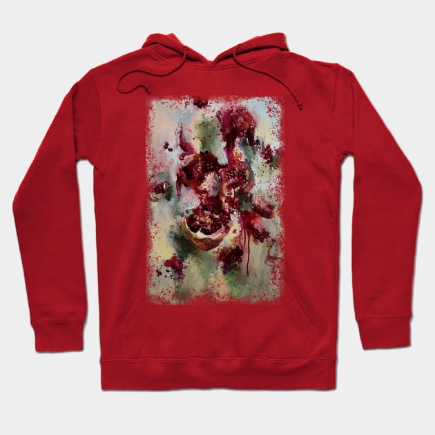 Pomegranate painting Hoodie by Li_Ya_Art